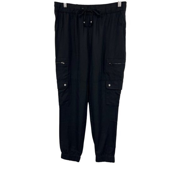 Banana Republic Women Black Cargo Jogger Pants Size Small S NWT New - Picture 1 of 8